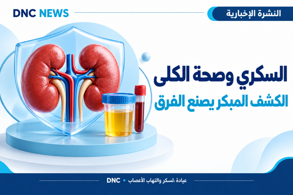 رسم توضيحي من DNC News: فحص الكلى لمريض السكري: لا تنتظر ظهور الأعراض
