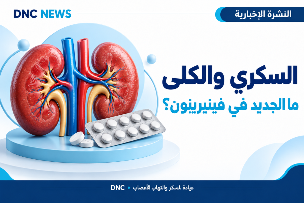 رسم توضيحي من DNC News: فينيرينون ومرض الكلى مع السكري النوع الأول: ما الجديد؟